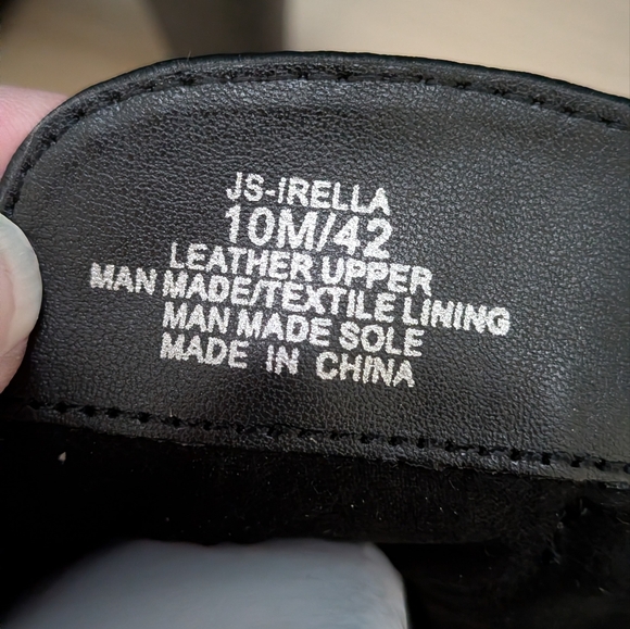 NEW Jessica Simpson Irella Black Leather Studded Combat Boots Sz 10 In Box - Picture 6 of 8